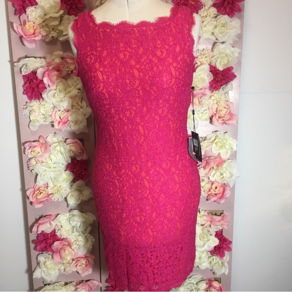 Elegant Pink Lace Dress